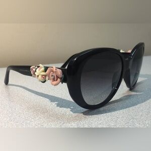 DOLCE & GABBANA FLORAL EMBELLISHED SUNGLASSES W/ CHANEL CASE